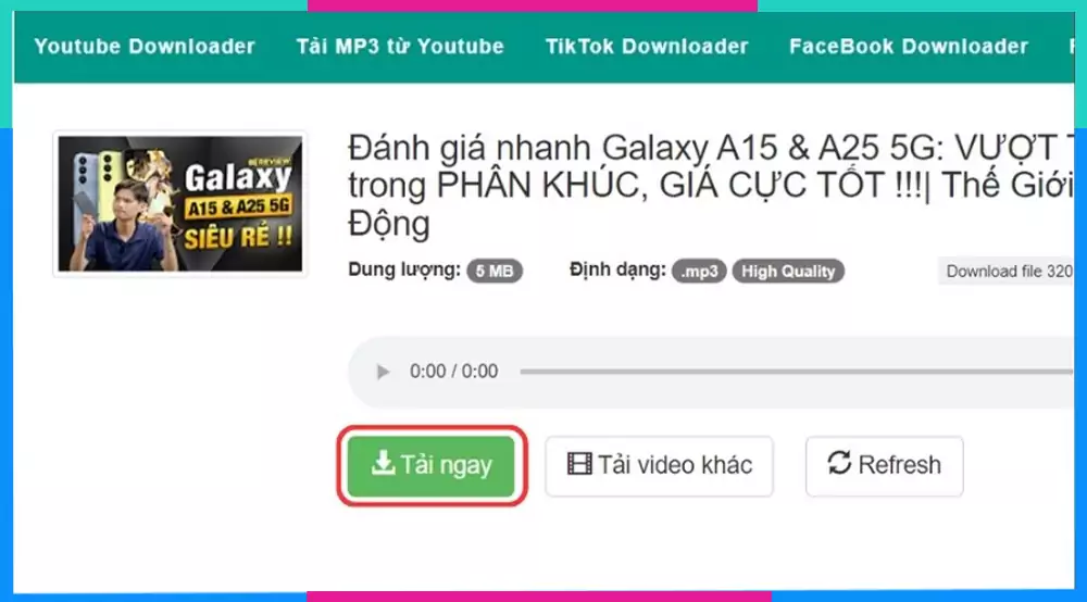 3 cách tải nhạc Youtube làm nhạc chuông đơn giản trong 30s